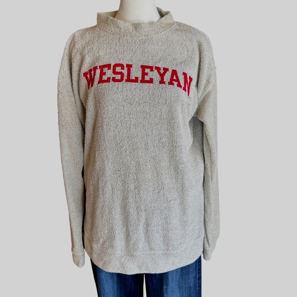 League Collegiate Outfitters Wesleyan Sweater Pullover‎ Bouclé M